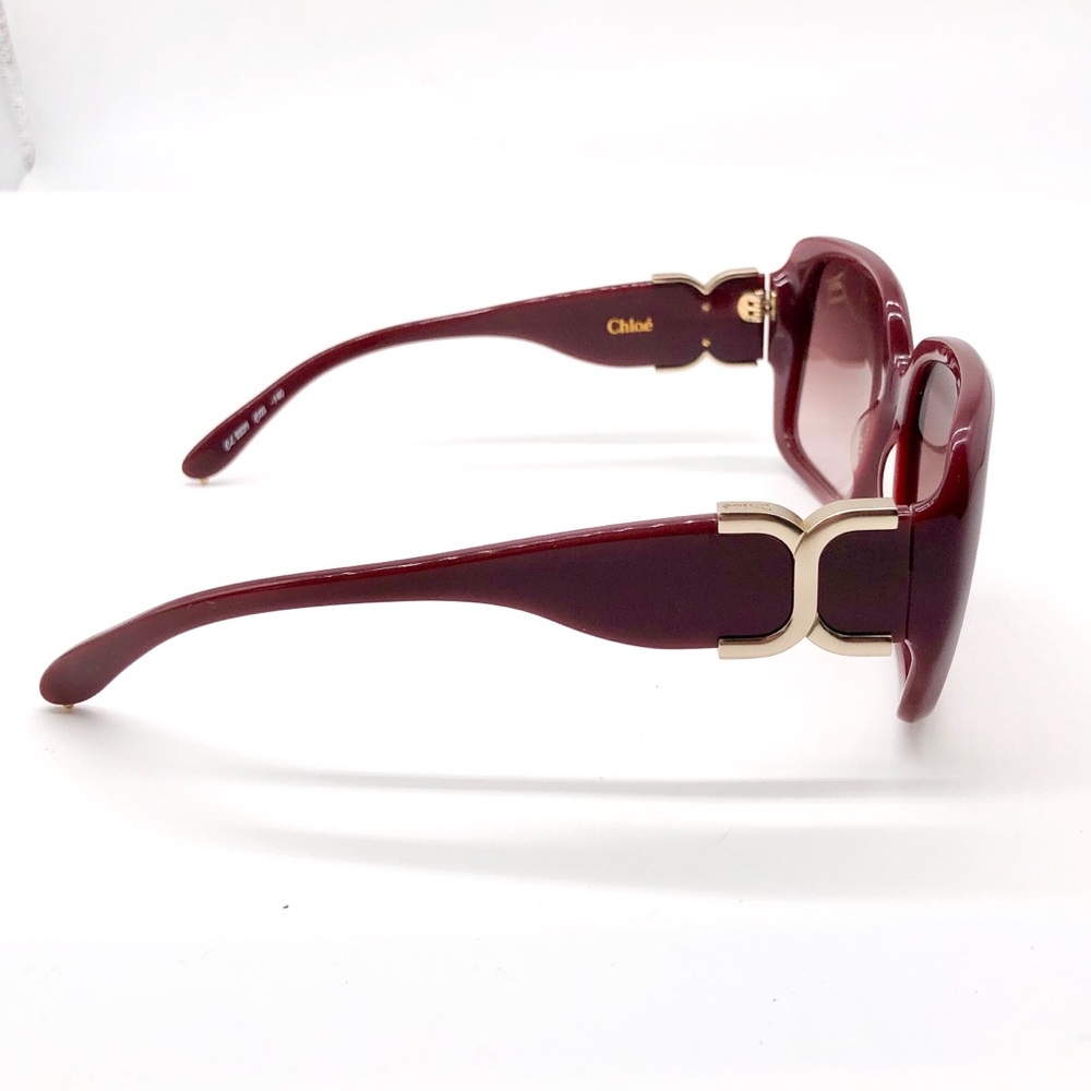 Chloe Square Burgundy CL 2239 Sunglasses - Picture 5 of 12
